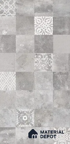 Grey Stone  Tile TL 08764 D  Monostone Gris Decor 4 ft x 2 ft Vitrified Carving Matte Finish - 9 mm |  | Suitable for Living Room, Bedroom, Bathroom