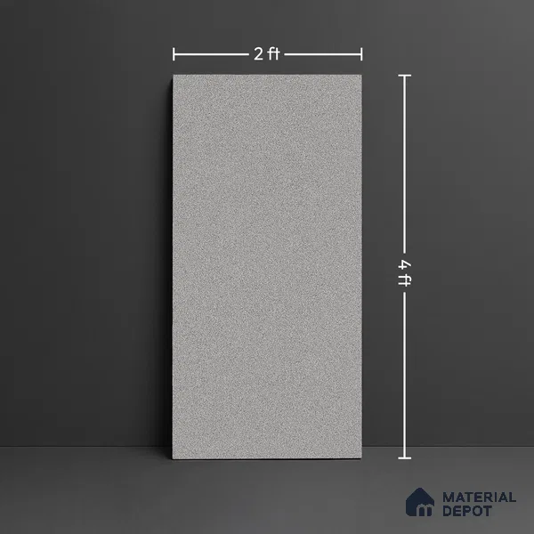 Grey Cement  Tile TL 08773 B  Royal Finestone Gris 4 ft x 2 ft Full Body Vitrified Carving Matte Finish - 9 mm |  Suitable for Living Room, Bedroom, Bathroom