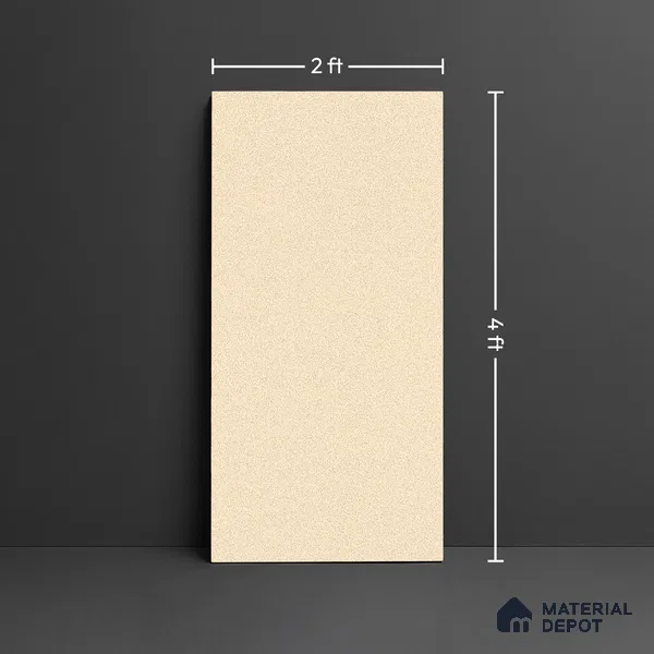 Cream Cement  Tile TL 08773 C  Royal Finestone Crema 4 ft x 2 ft Full Body Vitrified Carving Matte Finish - 9 mm |  Suitable for Living Room, Bedroom, Bathroom