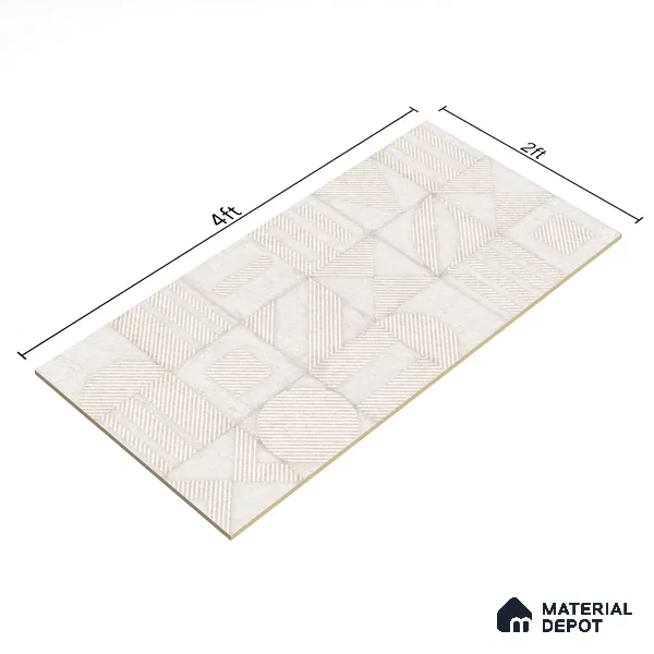 Highlighter Wall Tile TL 07493 Titania Decor 4 ft x 2 ft Carving Matte Finish Vitrified Tile - 9 mm | Suitable For Bathroom, Accent/Feature Wall, Dining Area