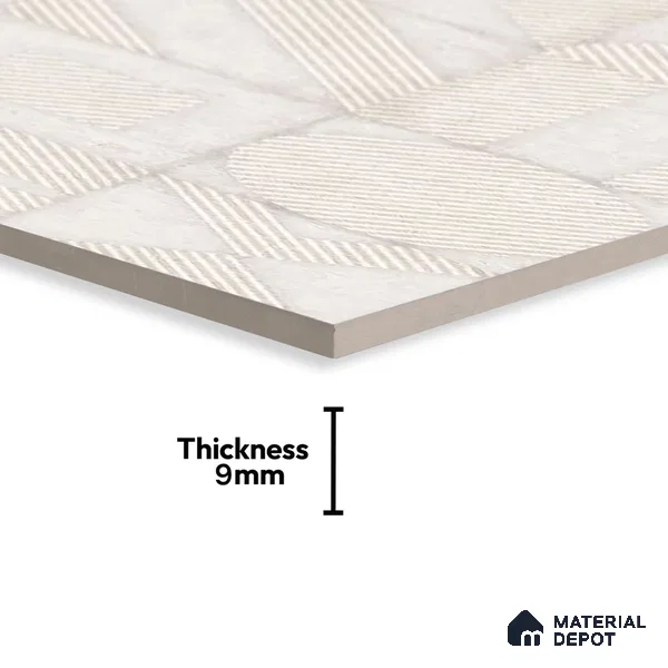 Highlighter Wall Tile TL 07493 Titania Decor 4 ft x 2 ft Carving Matte Finish Vitrified Tile - 9 mm | Suitable For Bathroom, Accent/Feature Wall, Dining Area