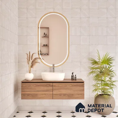 Highlighter Wall Tile TL 07493 Titania Decor 4 ft x 2 ft Carving Matte Finish Vitrified Tile - 9 mm | Suitable For Bathroom, Accent/Feature Wall, Dining Area