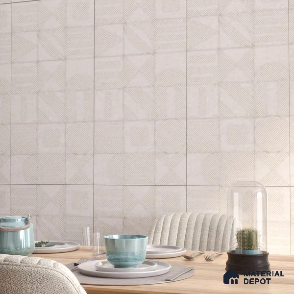 Highlighter Wall Tile TL 07493 Titania Decor 4 ft x 2 ft Carving Matte Finish Vitrified Tile - 9 mm | Suitable For Bathroom, Accent/Feature Wall, Dining Area