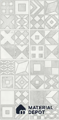 Highlighter Wall Tile TL 07492 Cross Decor Grey 4 ft x 2 ft Vitrified Matte Finish - 9 mm | Suitable for Living Room, Bedroom, Dining Area (Sample)