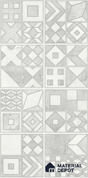 Highlighter Wall Tile TL 07492 Cross Decor Grey 4 ft x 2 ft Vitrified Matte Finish - 9 mm | Suitable for Living Room, Bedroom, Dining Area (Sample)