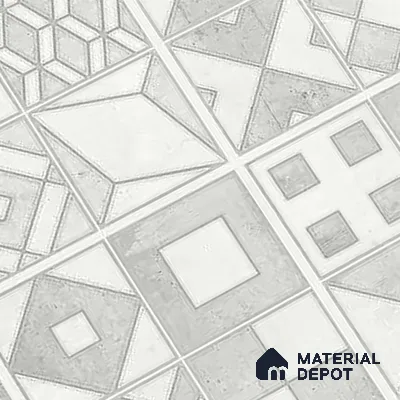Highlighter Wall Tile TL 07492 Cross Decor Grey 4 ft x 2 ft Vitrified Matte Finish - 9 mm | Suitable for Living Room, Bedroom, Dining Area (Sample)