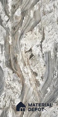 Black Marble Floor & Wall Tile TL 07430 Prestige Royal Fonix Natural 4 ft x 2 ft Vitrified Matte Finish - 9 mm | Random 4 | Suitable for Living Room, Bedroom, Bathroom (Sample)