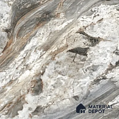 Black Marble Floor & Wall Tile TL 07430 Prestige Royal Fonix Natural 4 ft x 2 ft Vitrified Matte Finish - 9 mm | Random 4 | Suitable for Living Room, Bedroom, Bathroom (Sample)