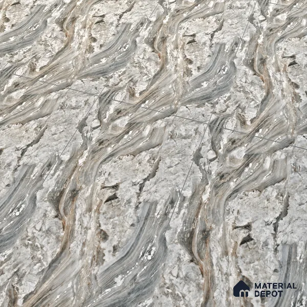 Black Marble Floor & Wall Tile TL 07430 Prestige Royal Fonix Natural 4 ft x 2 ft Vitrified Matte Finish - 9 mm | Random 4 | Suitable for Living Room, Bedroom, Bathroom (Sample)