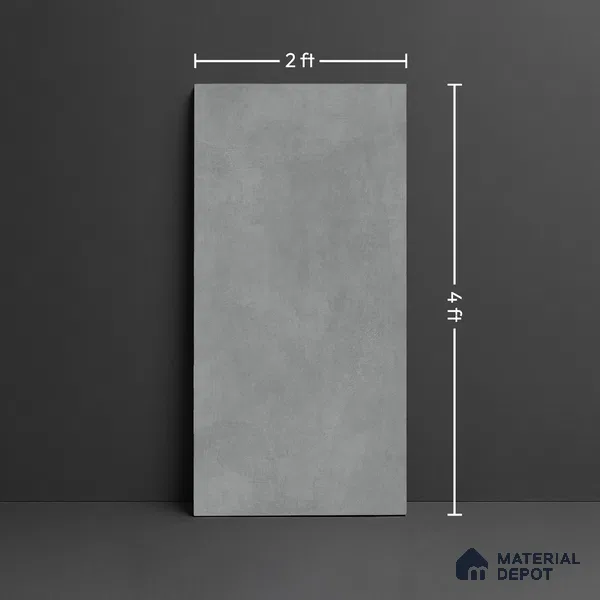 Black Stone Tile TL 08762 B Royal Matrix Grigio 4 ft x 2 ft Vitrified Carving Matte Finish - 9 mm | 3 Random Design | Suitable for Living Room, Bedroom, Bathroom