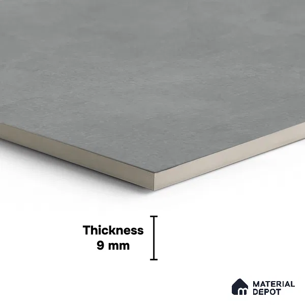 Black Stone Tile TL 08762 B Royal Matrix Grigio 4 ft x 2 ft Vitrified Carving Matte Finish - 9 mm | 3 Random Design | Suitable for Living Room, Bedroom, Bathroom