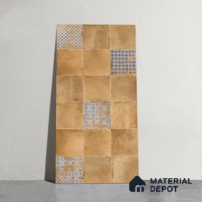 Brown Highlighter Wall Tile TL 08779  Carina Cotton Decor 4 ft x 2 ft Vitrified Carving Matte Finish - 9 mm | Suitable For Bathroom, Accent/Feature Wall, Dining Area