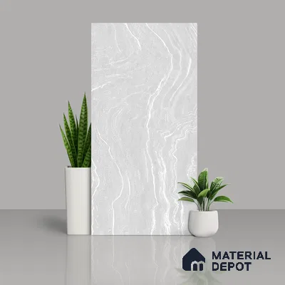 Marble Wall & Floor TL 07429 B Prestige Royal Cliff Silver 4 ft x 2 ft Vitrified Matte Finish - 9 mm | Random 4 | Suitable for Living Room, Bedroom, Bathroom (Sample)