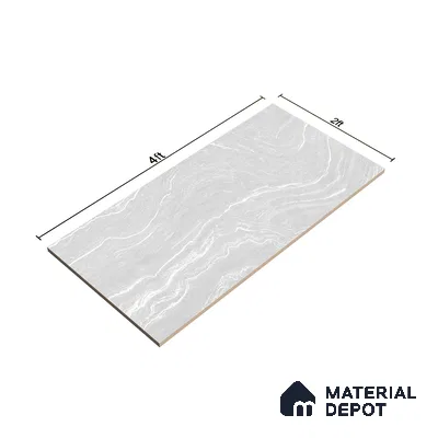 Marble Wall & Floor TL 07429 B Prestige Royal Cliff Silver 4 ft x 2 ft Vitrified Matte Finish - 9 mm | Random 4 | Suitable for Living Room, Bedroom, Bathroom (Sample)