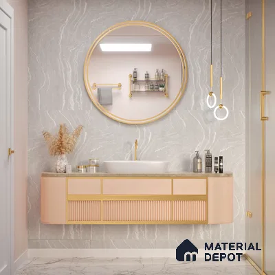 Marble Wall & Floor TL 07429 B Prestige Royal Cliff Silver 4 ft x 2 ft Vitrified Matte Finish - 9 mm | Random 4 | Suitable for Living Room, Bedroom, Bathroom (Sample)