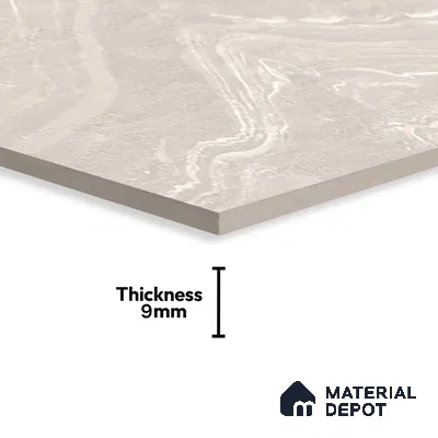 Beige Marble Floor & Wall Tile TL 07429 Prestige Royal Cliff Taupe 4 ft x 2 ft Vitrified Matte Finish - 9 mm | Random 4 | Suitable for Living Room, Bedroom, Bathroom (Sample)