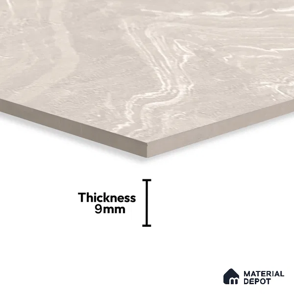 Beige Marble Floor & Wall Tile TL 07429 Prestige Royal Cliff Taupe 4 ft x 2 ft Vitrified Matte Finish - 9 mm | Random 4 | Suitable for Living Room, Bedroom, Bathroom (Sample)