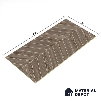 Brown Wood Floor & Wall Tile TL 07438  Royal Alder Wood Natural 4 ft x 2 ft Vitrified Matte Finish - 9 mm |  Suitable for Living Room, Bedroom, Bathroom (Sample)