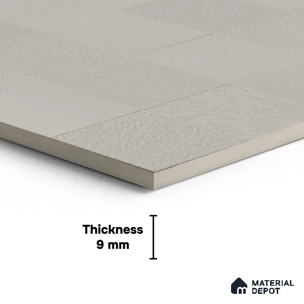 Grey Cement Floor & Wall Tile TL 08774 B Royal Quadrato Gris 4 ft x 2 ft Full Body Vitrified Matte Finish - 9 mm | Suitable for Living Room, Bedroom, Bathroom