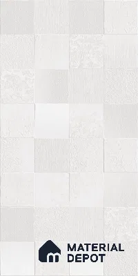 White Cement Floor & Wall Tile TL 08774  Royal Quadrato Blanco 4 ft x 2 ft Full Body Vitrified Matte Finish - 9 mm |  Suitable for Living Room, Bedroom, Bathroom