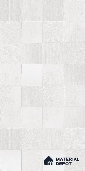 White Cement Floor & Wall Tile TL 08774 Royal Quadrato Blanco 4 ft x 2 ft Full Body Vitrified Matte Finish - 9 mm | Suitable for Living Room, Bedroom, Bathroom