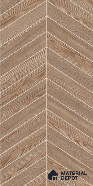 Brown Wood Floor & Wall Tile TL 07437  Royal Alder Wood Choco 4 ft x 2 ft Vitrified Matte Finish - 9 mm |  Suitable for Living Room, Bedroom, Bathroom (Sample)