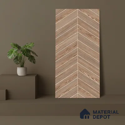 Brown Wood Floor & Wall Tile TL 07437  Royal Alder Wood Choco 4 ft x 2 ft Vitrified Matte Finish - 9 mm |  Suitable for Living Room, Bedroom, Bathroom (Sample)
