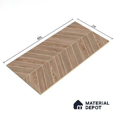 Brown Wood Floor & Wall Tile TL 07437  Royal Alder Wood Choco 4 ft x 2 ft Vitrified Matte Finish - 9 mm |  Suitable for Living Room, Bedroom, Bathroom (Sample)