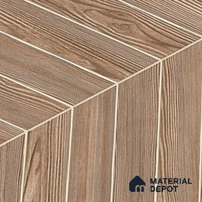 Brown Wood Floor & Wall Tile TL 07437  Royal Alder Wood Choco 4 ft x 2 ft Vitrified Matte Finish - 9 mm |  Suitable for Living Room, Bedroom, Bathroom (Sample)