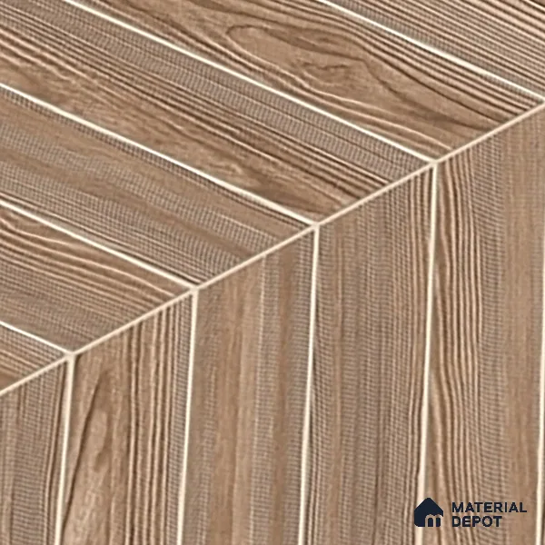 Brown Wood Floor & Wall Tile TL 07437  Royal Alder Wood Choco 4 ft x 2 ft Vitrified Matte Finish - 9 mm |  Suitable for Living Room, Bedroom, Bathroom (Sample)