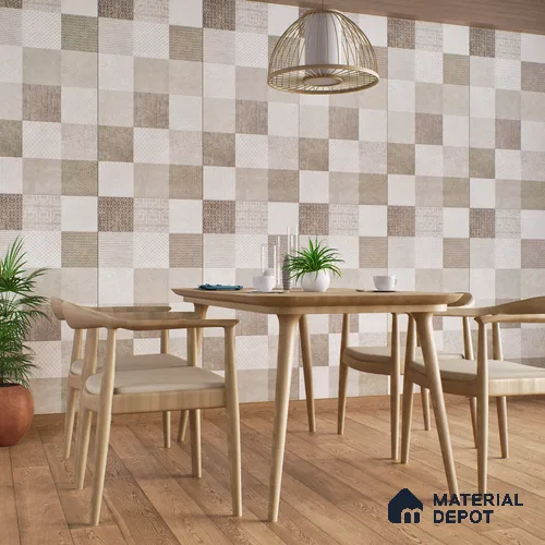 Highlighter Wall Tile TL 07486 Mono Beige Decor 4 ft x 2 ft Carving Matte Finish Vitrified Tile - 9 mm | Suitable For Bathroom, Accent/Feature Wall, Balcony