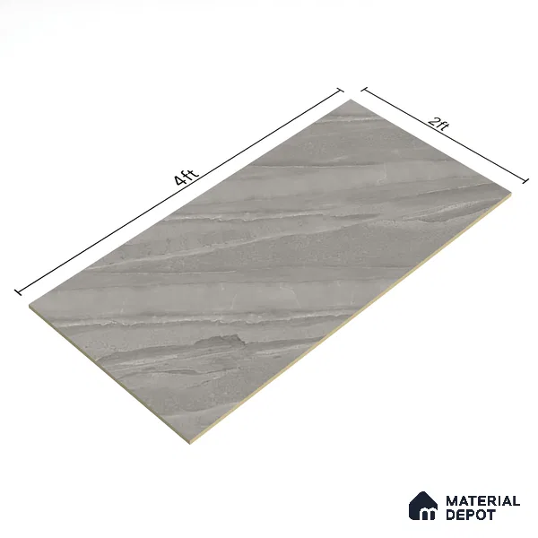 Marble Floor & Wall Tile TL 07646 B Sandstone Dolphin 4 ft x 2 ft Glue Matte Finish Vitrified Tile - 9 mm | Suitable for Living Room, Bedroom & Bathroom