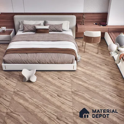 Marble Floor & Wall Tile TL 07646 Sandstone Mushroom 4 ft x 2 ft Glue Matte Finish Vitrified Tile - 9 mm | Suitable for Living Room, Bedroom & Bathroom