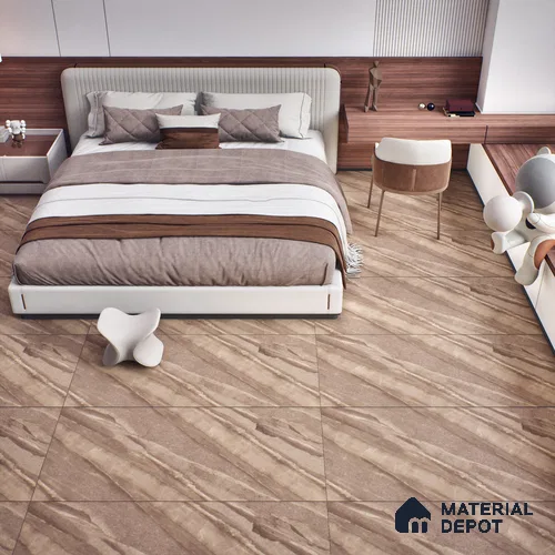 Marble Floor & Wall Tile TL 07646 Sandstone Mushroom 4 ft x 2 ft Glue Matte Finish Vitrified Tile - 9 mm | Suitable for Living Room, Bedroom & Bathroom
