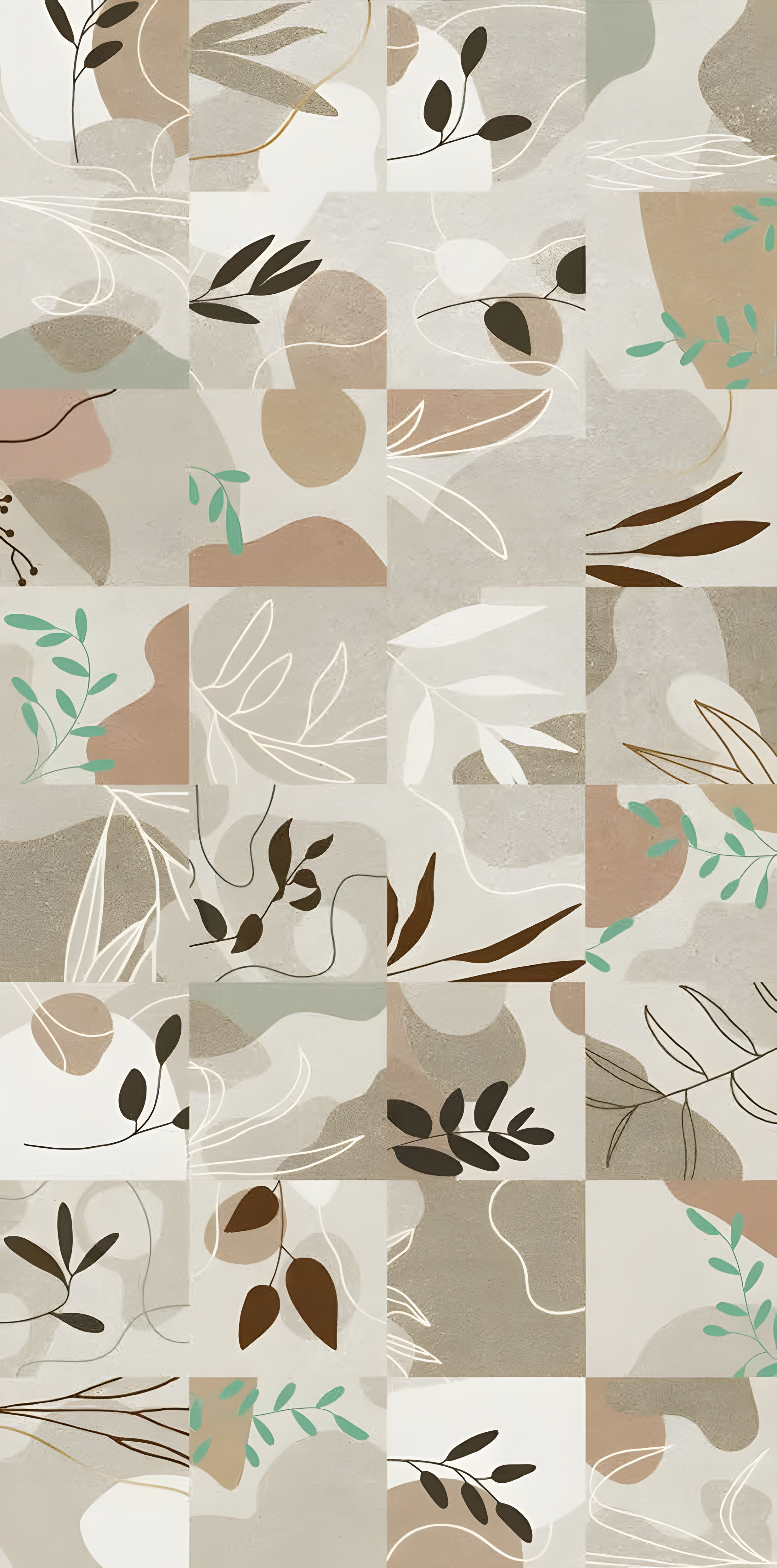 Tropical Wall Tile TL 07488 Flower Decor Brown 4 ft x 2 ft Matte Finish Vitrified Tile - 9 mm | Suitable for Living Room, Bedroom & Bathroom (Sample)