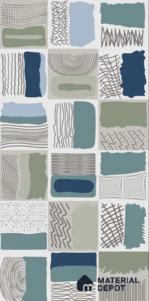 Highlighter Wall Tile TL 07489 B Decor Art Aqua 4 ft x 2 ft Carving Matte Finish Vitrified Tile - 9 mm | Suitable For Bathroom, Accent/Feature Wall, Dining Area