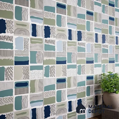 Highlighter Wall Tile TL 07489 B Decor Art Aqua 4 ft x 2 ft Carving Matte Finish Vitrified Tile - 9 mm | Suitable For Bathroom, Accent/Feature Wall, Dining Area