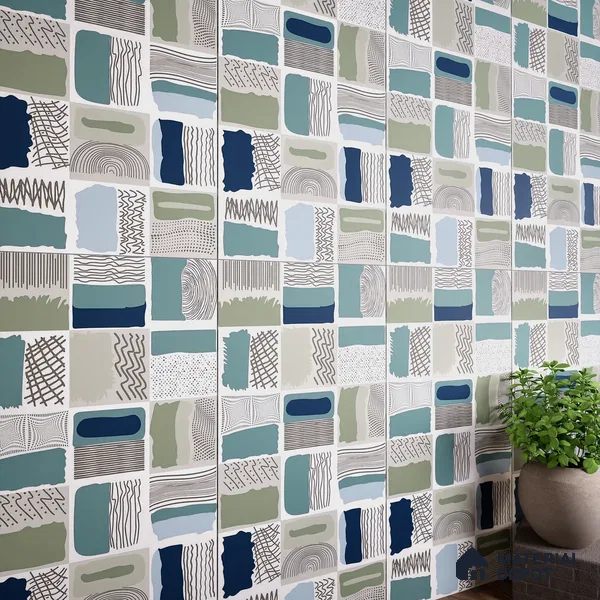 Highlighter Wall Tile TL 07489 B Decor Art Aqua 4 ft x 2 ft Carving Matte Finish Vitrified Tile - 9 mm | Suitable For Bathroom, Accent/Feature Wall, Dining Area