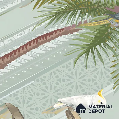 Tropical Wall Tile TL 07497 Prestige Royal Haveli Haven 4 ft x 2 ft Designer Tiles Vitrified Matte Finish - 9 mm | 1 Box Contain A & B Faces | Suitable for Bathroom, Accent/Feature Wall, Dining Area