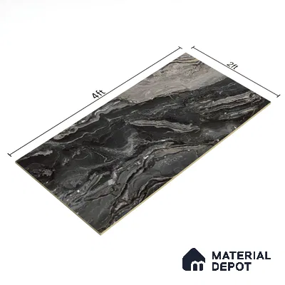 Marble Floor & Wall Tile TL 07692 Frappuchino Natural 4 ft x 2 ft High Gloss Finish Vitrified Tile - 9 mm | Suitable for Living Room, Bedroom & Bathroom