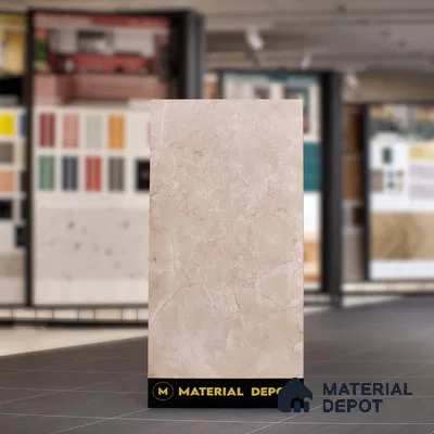 Brown Marble Floor & Wall Tile TL 07462 B Gravier Royal Perlac Brown 4 ft x 2 ft Vitrified High Gloss Finish - 9 mm | Random 4 | Suitable for Living Room, Bedroom, Bathroom