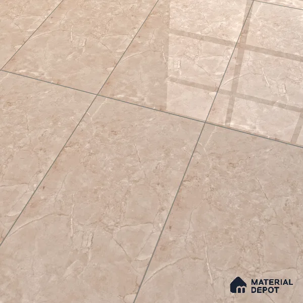 Brown Marble Floor & Wall Tile TL 07462 B Gravier Royal Perlac Brown 4 ft x 2 ft Vitrified High Gloss Finish - 9 mm | Random 4 | Suitable for Living Room, Bedroom, Bathroom