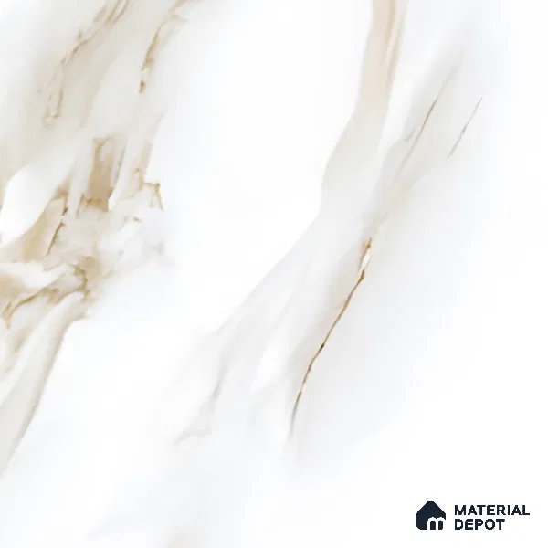 White Marble Floor & Wall Tile TL 07449 Gravier Royal Vega Statuario 4 ft x 2 ft Vitrified High Gloss Finish - 9 mm | Seamless 6 | Suitable for Living Room, Bedroom, Bathroom