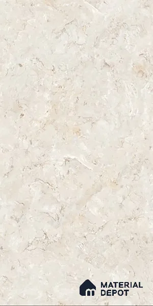 Cream Marble Floor & Wall Tile TL 07461 Gravier Royal Athos Crema 4 ft x 2 ft Vitrified High Gloss Finish - 9 mm | Seamless 4 | Suitable for Living Room, Bedroom, Bathroom (Sample)