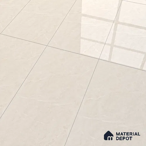 Cream Marble Floor & Wall Tile TL 07464 Gravier Royal Berlin Crema 4 ft x 2 ft Vitrified High Gloss Finish - 9 mm | Seamless 3 | Suitable for Living Room, Bedroom, Bathroom