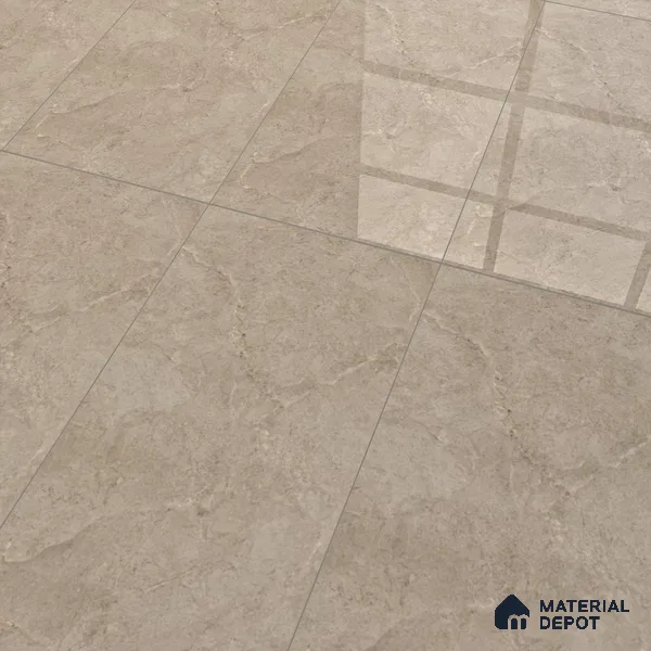 Brown Marble Floor & Wall Tile TL 07455 B Gravier Royal Neptune Brown 4 ft x 2 ft Vitrified High Gloss Finish - 9 mm | Random 6 | Suitable for Living Room, Bedroom, Bathroom (Sample)
