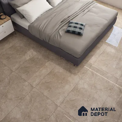 Brown Marble Floor & Wall Tile TL 07455 B Gravier Royal Neptune Brown 4 ft x 2 ft Vitrified High Gloss Finish - 9 mm | Random 6 | Suitable for Living Room, Bedroom, Bathroom (Sample)