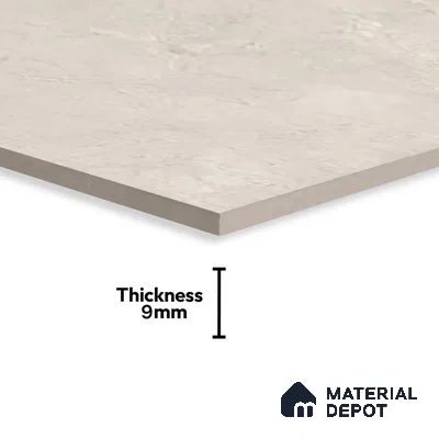 Cream Marble Floor & Wall Tile TL 07455 Gravier Royal Neptune Crema 4 ft x 2 ft Vitrified High Gloss Finish - 9 mm | Random 6 | Suitable for Living Room, Bedroom, Bathroom (Sample)
