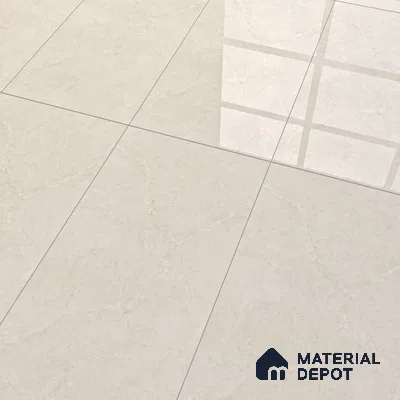 Cream Marble Floor & Wall Tile TL 07455 Gravier Royal Neptune Crema 4 ft x 2 ft Vitrified High Gloss Finish - 9 mm | Random 6 | Suitable for Living Room, Bedroom, Bathroom (Sample)
