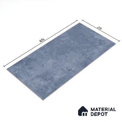 Blue Marble Floor & Wall Tile TL 07458 B Gravier Royal Sigma Blue 4 ft x 2 ft Vitrified High Gloss Finish - 9 mm | Seamless 5 | Suitable for Living Room, Bedroom, Bathroom (Sample)